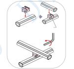 Industrial Aluminum Lean Tube Connector Aluminum Alloy Pipe Lean Manufacturing