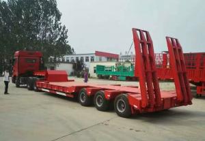 China Low Bed Heavy Duty Semi Trailers , 3 Axle Semi Trailer 50 To/ 60 To / 70 ton wholesale