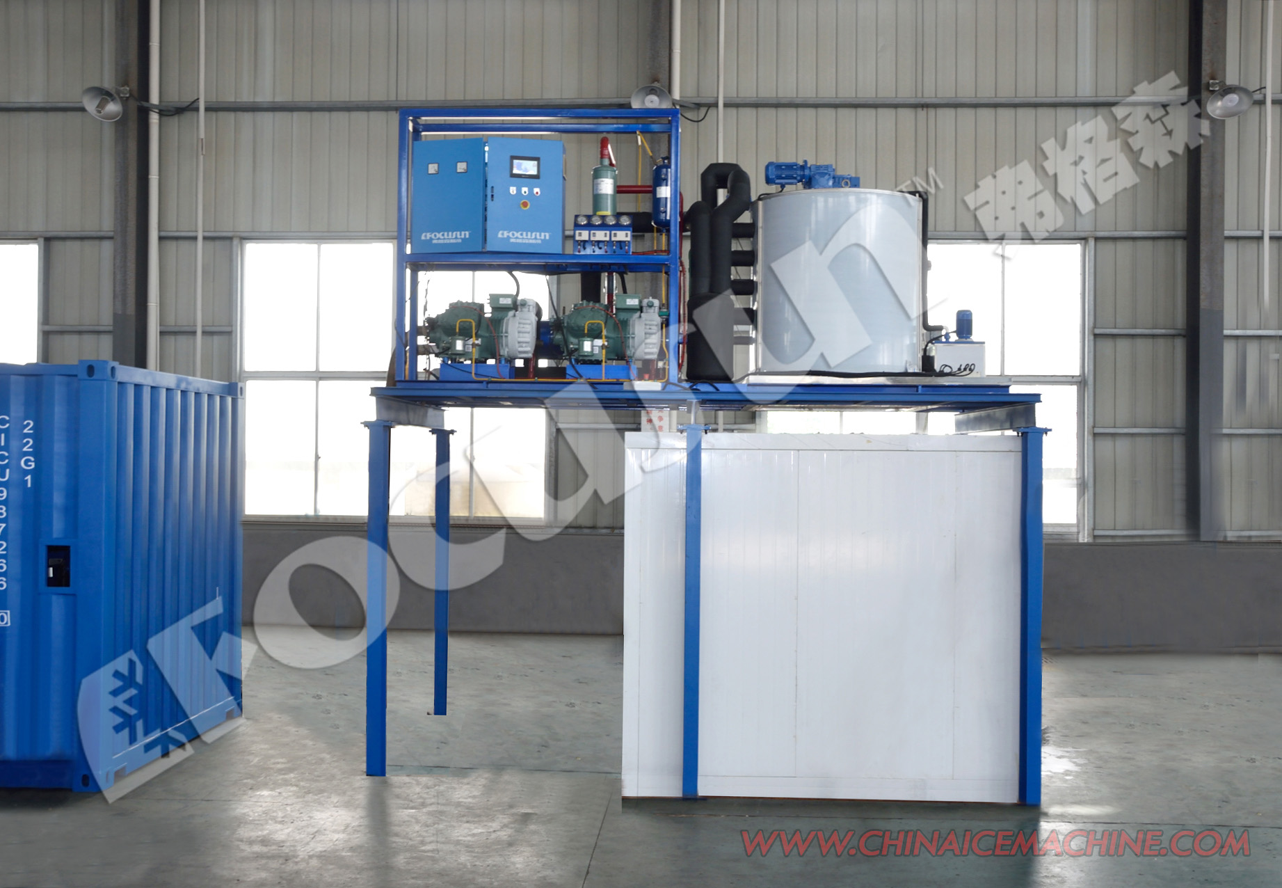 Safe Camel Milk Cooling with Emergency Shutdown Systems 10 Ton/Day Flake Ice Maker Machine