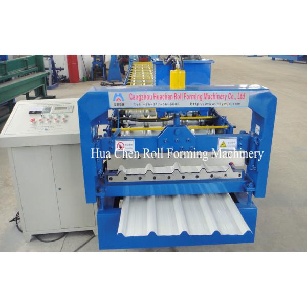 Speed 10 - 15m / min Roofing Sheet Roll Forming Machine For Construction Material