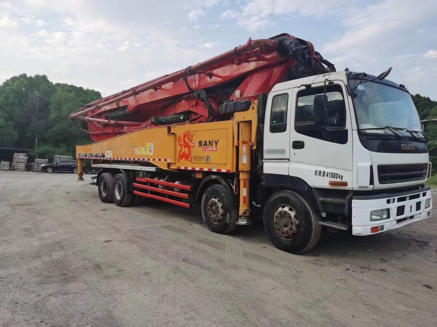 2012 2013 2018 2019 Sany Used Concrete Pump Truck With Good Condition Volvo Benz Isuzu Chassis