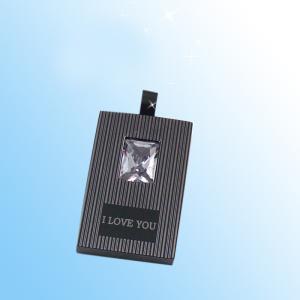 China 316L Stainless Steel Rectangle Square Shaped Necklace Pendant LPS0013-2 wholesale