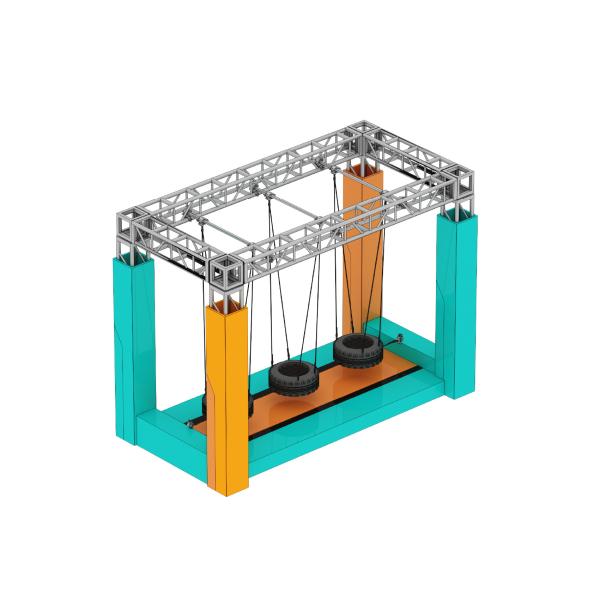 Multiple Color Playground Ninja Course , Obstacle Course Playground Equipment