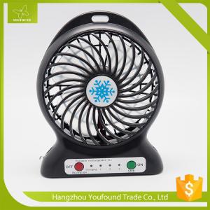 China BS-5600 Battery Operated Mini Fan USB Cord Charging DC Small Plastic LED Table Fan wholesale