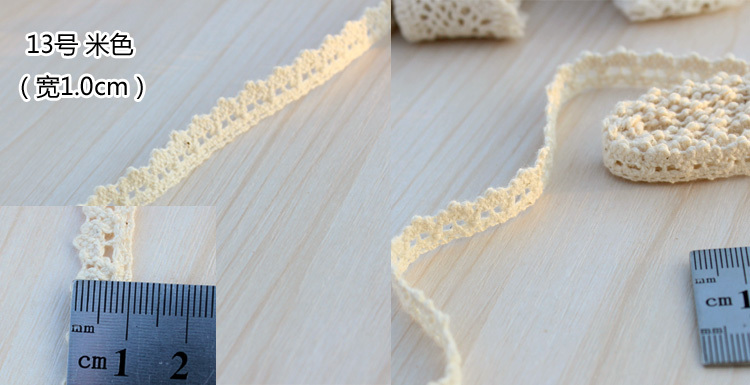 mixed color 20yards/lot(1.0cm wide) Cotton Crochet Lace Ribbon Wedding Sewing Bridal Bow L