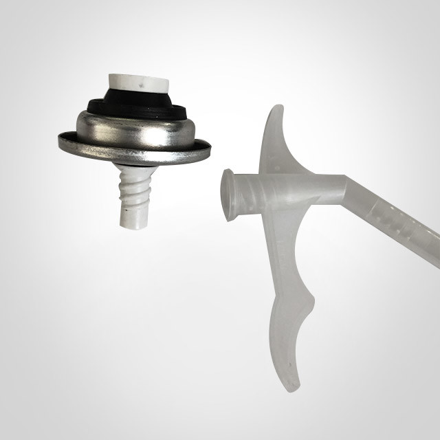 Tube Type One Inch Aerosol Pu Foam Spray Valve With Tube And Cap For Spray Polyurethane Foam Cans
