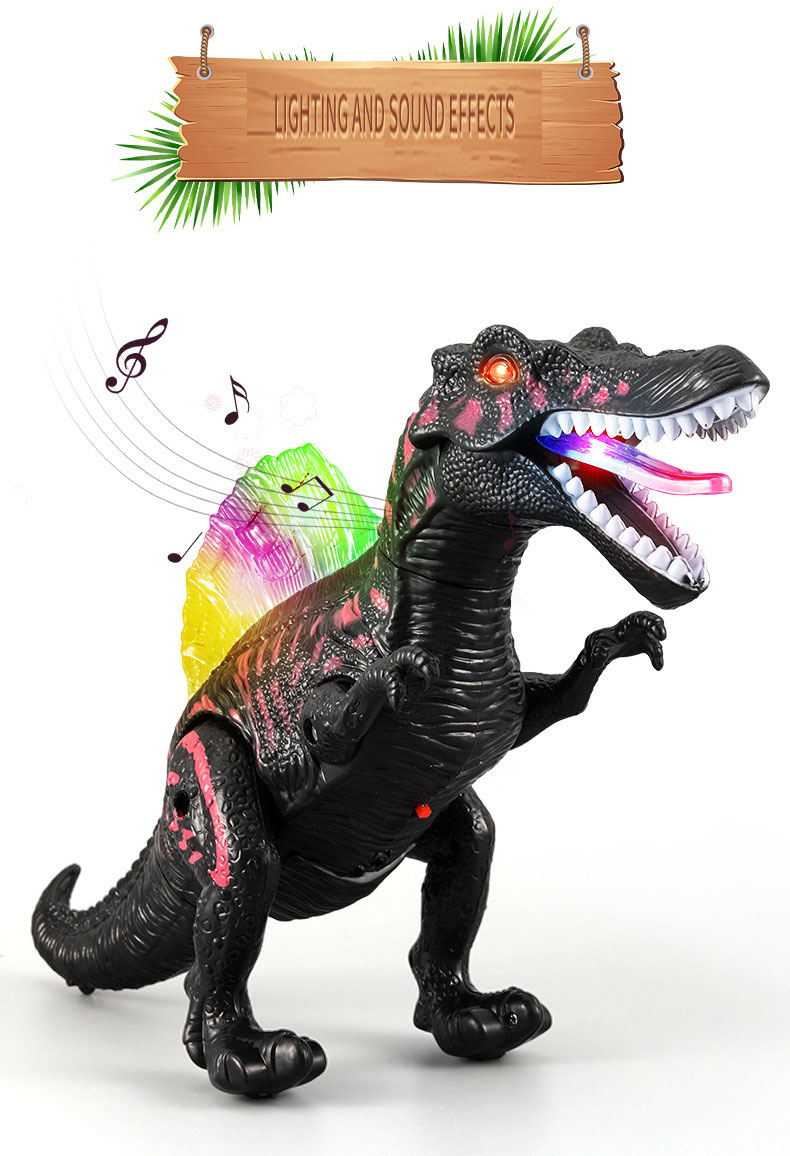 Unique Children's Toy Spine Backed Dragon with Lights Sound Walking and Biting Mouth