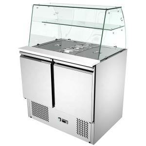 China 900x700x850mm Salad Prep Counter Fridge static cooling Embarco Compressor wholesale