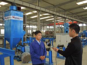 China SA2.5 Steel Pipe External Shot Blasting Blastor Machine 114mm-1219mm wholesale
