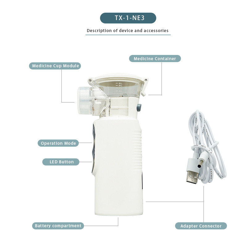 Household Battery Operated Asthma Nebulizer 5.5*5*12cm