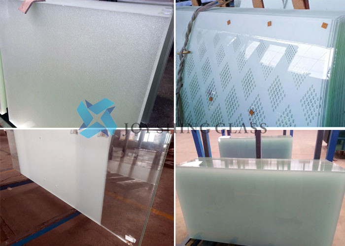 Decorative Acid Etched Glass 3mm-19mm Thick Art Frosted Glass
