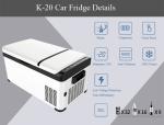 PAHS Camping 20L Dual Room Low Noise Car Refrigerator