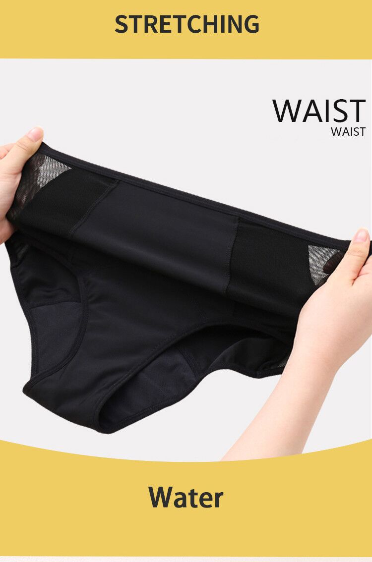 Mesh hole sexy lace Period Panties 4 Layers menstrual panties niylon material for woman