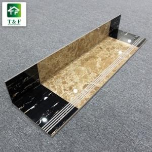 China Yellow Ceramic Staircase Tiles 300 x 1200mm Glossy Surface Texture wholesale