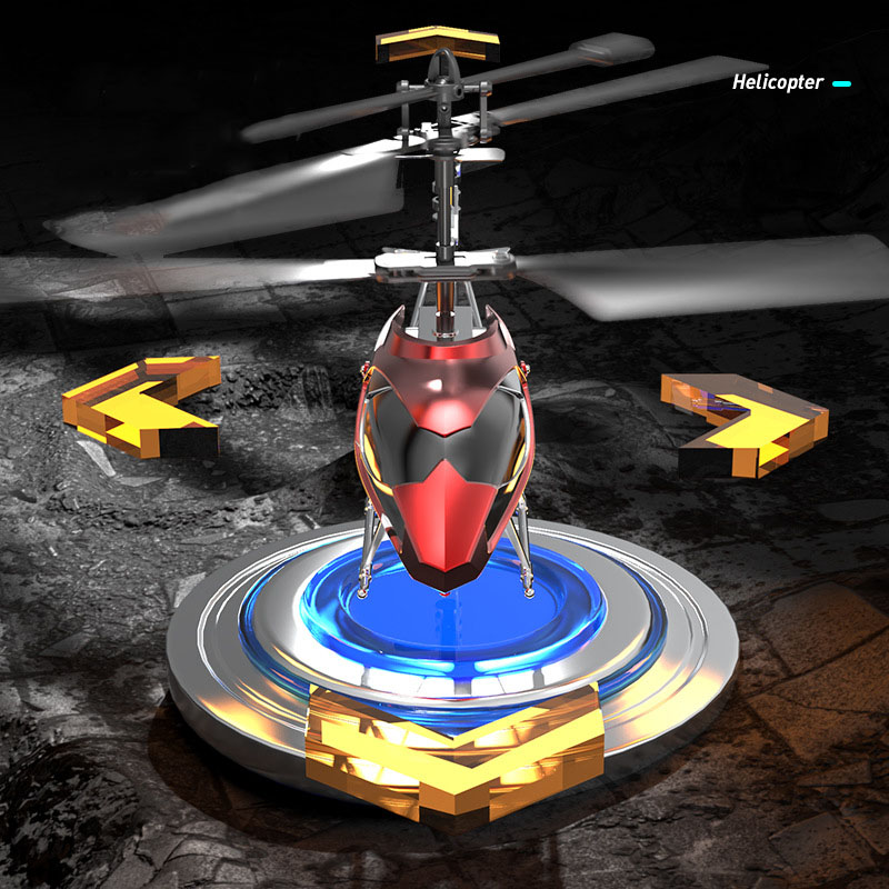 Crash Resistant 3.5-inch Remote Control Helicopter USB Charging for Plastic Flying Toys