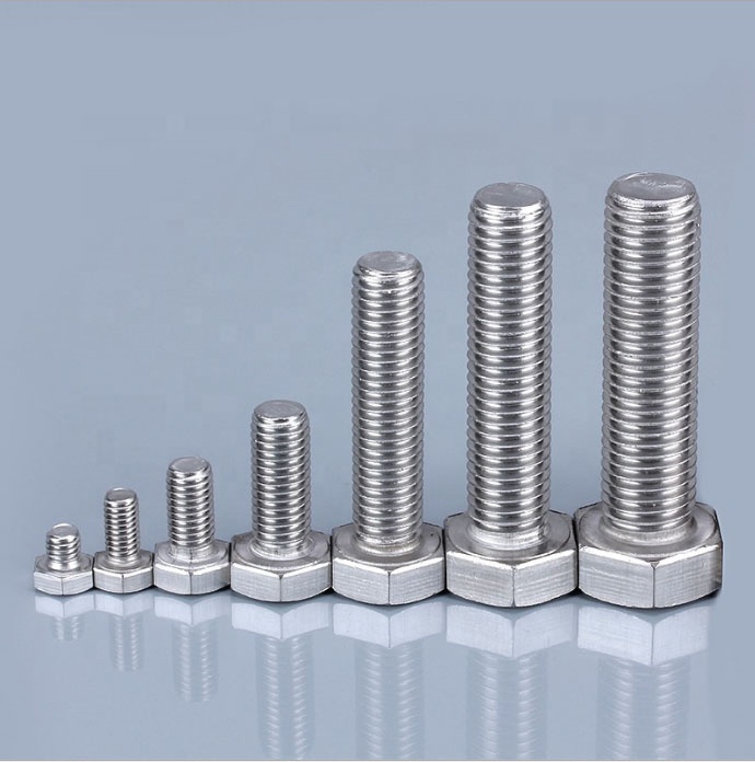 Hexagon Head Bolt M6 M8 M10 M12 M16 M20 Heavy Ss Hex Bolt And Nut Class 10.9