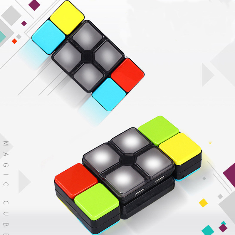 24PCS LED Music Magic Cube Puzzle Flip Slide Multiplayer Electronic Game Kid Toys Gift 9.5KG