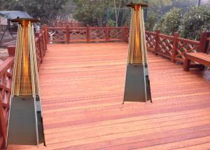 China 2270 Silver Outside Stainless Steel Outdoor Garden Infrared Real Flame Patio Heater wholesale