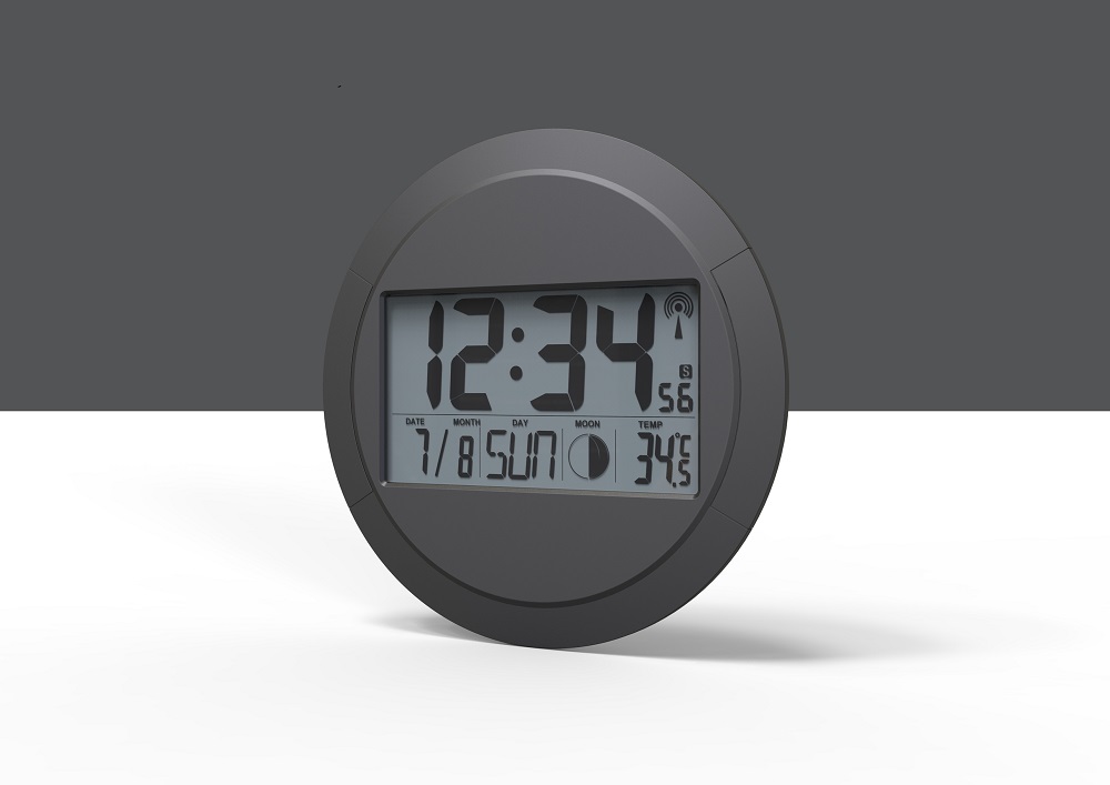Easy-to-Read RC Wall Clock with Temperature Convenient Weather Display