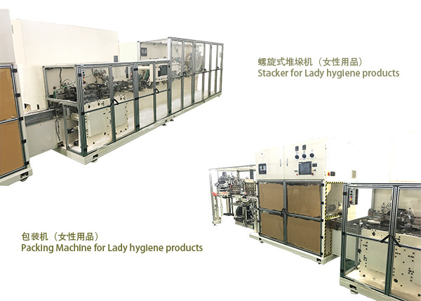 55 Bags/Min Automatic Sanitary Napkin Packing Machine PLC Controlled