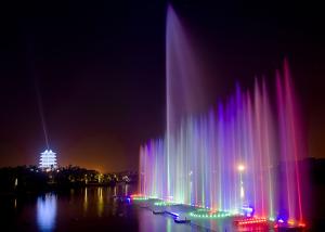 China Color Change Outside Musical Water Fountain Stainless Steel Dancing Fountain On The Sea wholesale