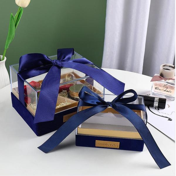 Paper Gift Packing Box for Candle Custom Logo Luxury Transparent Acrylic Storage Box