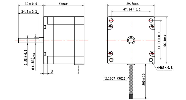 NEMA 23 Hybrid Stepper Motor 57*57*54mm 2.0A 1.2N.M With CE ROHS