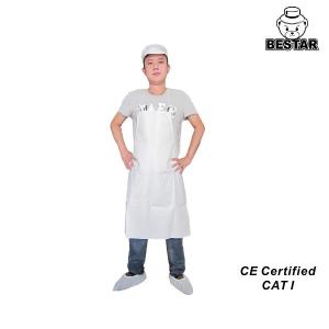 China White Disposable Protective Apron FDA Disposable Medical Apron wholesale