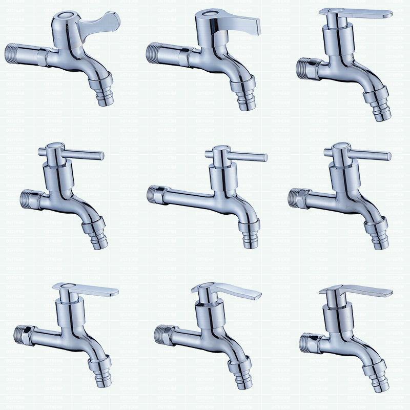 Chrome Plated Water Tap Washing Machines Brass Bibcock