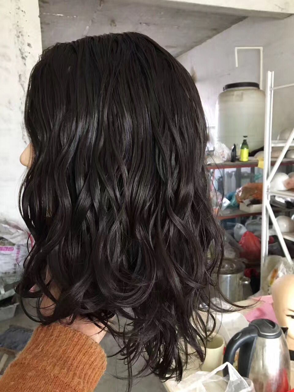 16 Inches Natural Color Body Wave Jewish Wig Brazilian Virgin Hair Hidden Knots with Baby Hair