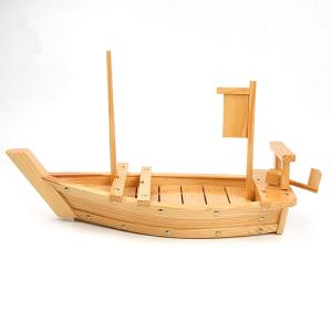 China Sustainable Bamboo 70cm Sushi Boat Tray With Flagpole wholesale
