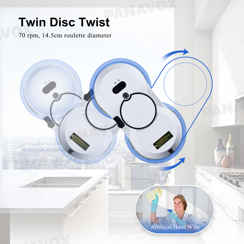 Control mode Remote Control app Huidi Portable Vacuum Window Cleaner Robot for Household