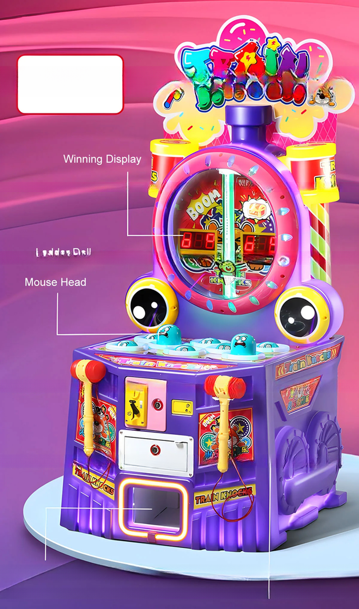 Multiple Lottery Game Machine Hammer Arcade Game Machine 400W