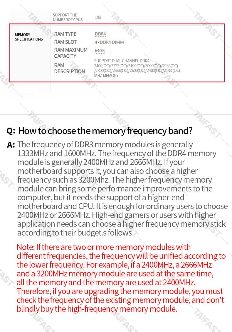 DDR4 Gaming PC Ram 16gb 3200MHZ Sodimm Taifast FCC Memory