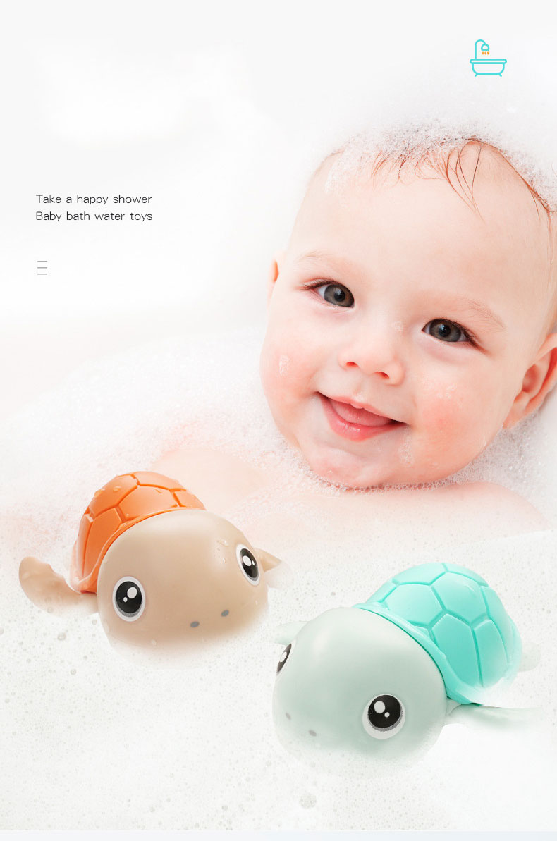 Water Bath Toy for Toddlers 1-3 Years Old Cute Animal Clockwork Bathtub Swimming Pool
