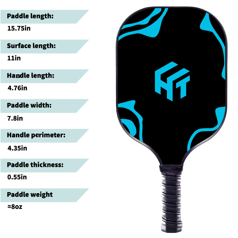 Professional Pickleball Racket with Glass Fiber Friction Surface and Customizable Design
