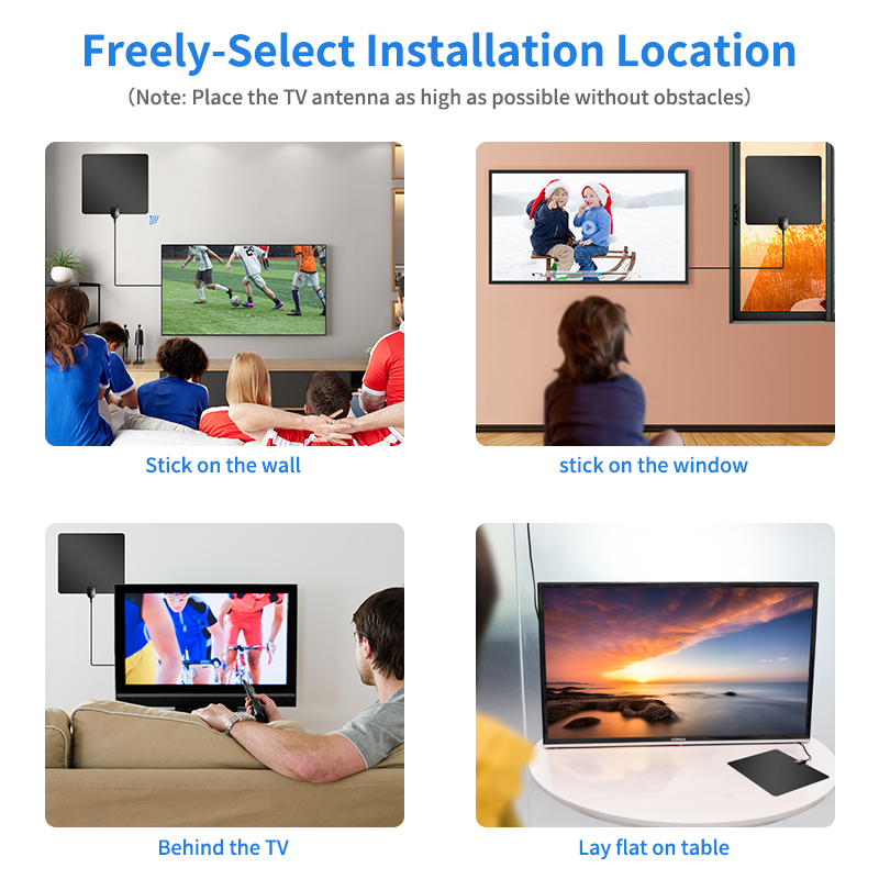High Frequency Indoor DVB T2 HDTV Digital TV Antenna for VHF 174-240MHz/UHF 470-862MHz