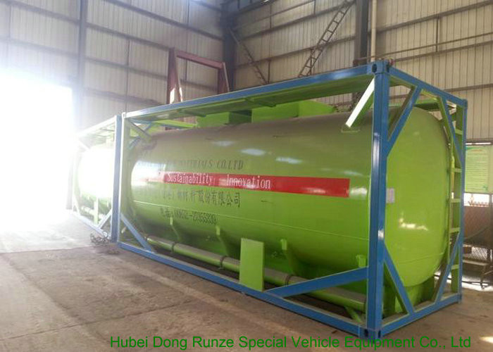 20Feet HCL Acid ISO Tank Container For Shipping UN1789 Steel Lined PE 16mm