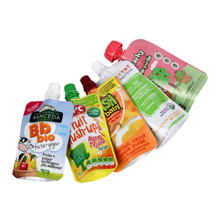 Customized Size 500ml Spouted Liquid Stand Up Pouches PET PE Gravure Printing Surface