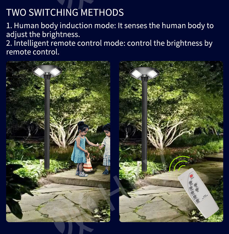 Ip65 Waterproof LED Garden Light Fixtures 150w 300w Abs Housing Solar Garden Lamp