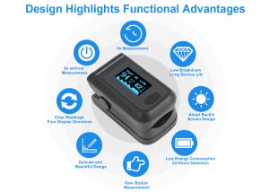 China OLED Display Digital Fingertip Pulse Oximeter Medical Devices Battery operated wholesale