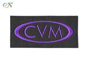 China Polyester Background Fabric Embroidered Letter Patch With Merrowed Edge wholesale