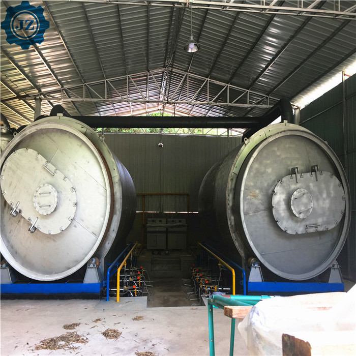 12ton 12tpd Automatic Waste Tire Recycling Pyrolysis Plant For Making Furnace Oil And Carbon Black, Steel