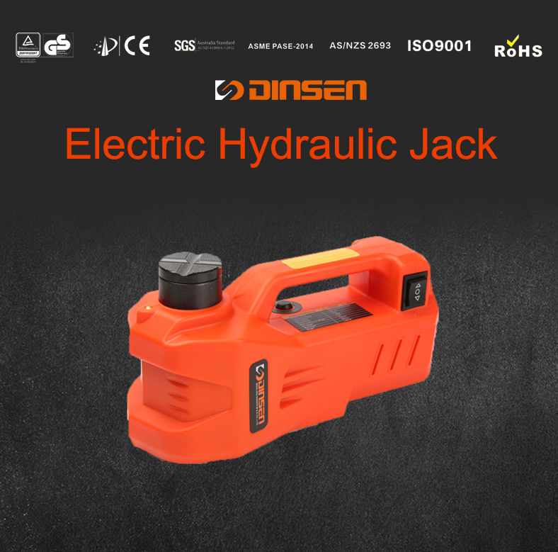 Portable Electric Hydraulic Jack Quick Lift ISO9001 Approved With 3.5m Cable