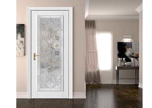 China 19-22Mm Double Sliding Glass Door , Colorful Durable Stained Patio Sliding Doors wholesale