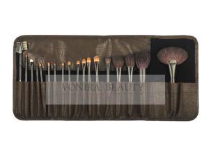 China Goat &amp; Premium Synthetic Hair Beauty Professional Cosmetic Brush Set With Durable Holder wholesale