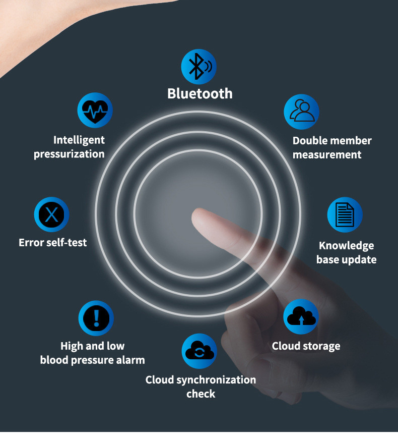 Arm Type Integrated Blood Pressure Monitor With BT Big Screen One Key To Test