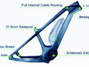 China Full Carbon Downhill Bike Frame , 29 Inch Electric Custom Bike Frames wholesale
