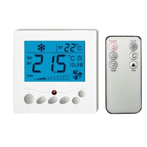 China Air Conditioning Wireless Fan Coil Thermostat Anti - Flammable PC Housing wholesale