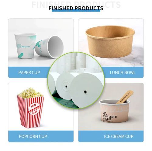 100% Virgin Pulp Biodegradable Offset Printing 150-350gsm Paper Cup Fan Raw Materials